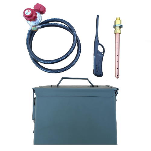 FireCrateUSA complete DIY ammo can propane fire pit kit