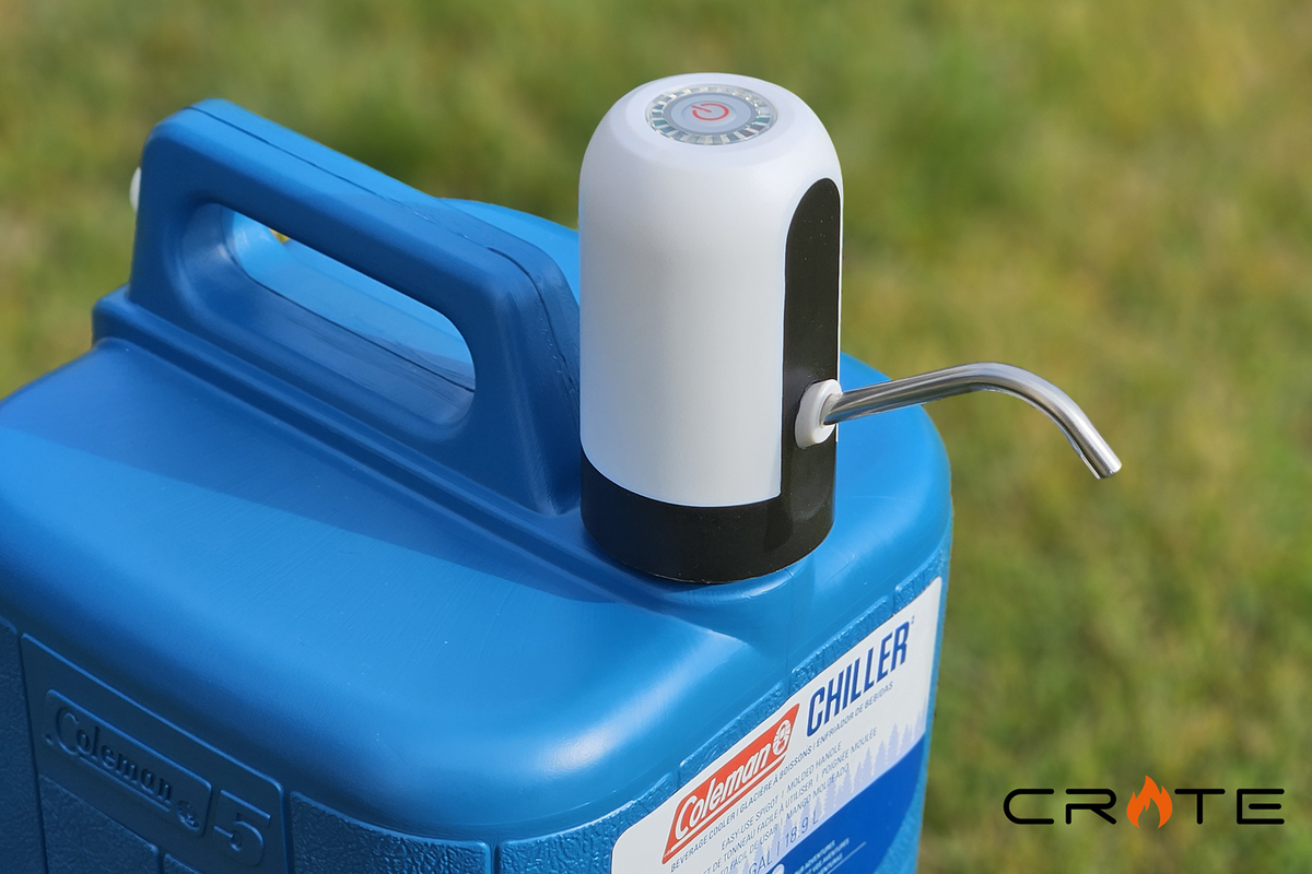 FireCrateUSA Coleman water jug water pump adapter detail view 2
