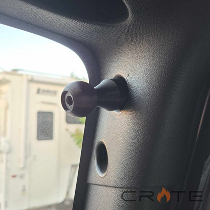 JK A-Pillar 1 Ram Compatible Ball Mount – Jeep 2007-2018 Wrangler JK\JKU